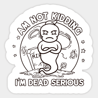 Serious ghost (Lineal) Sticker